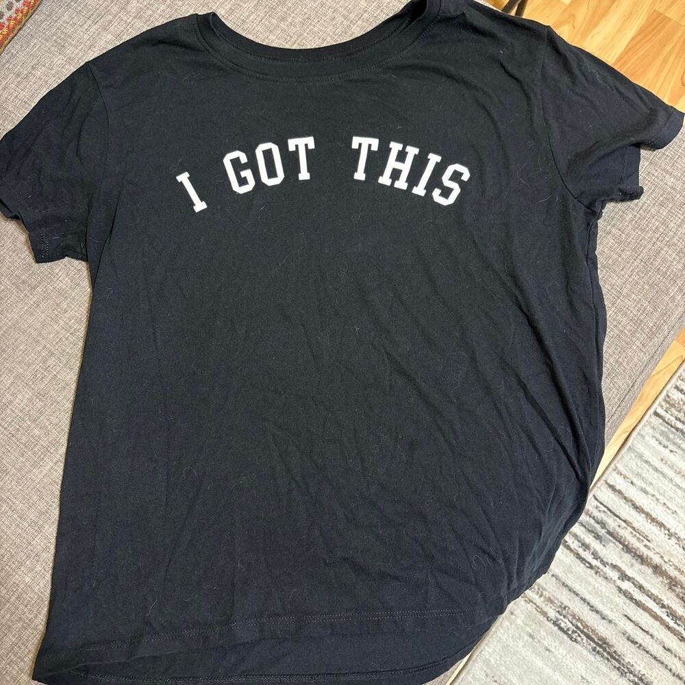 Modern-lux Women's Black and Navy T-shirt